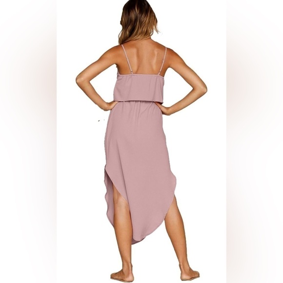 NWT NERLEROLIAN Adjustable Strappy Split Summer Beach Casual Midi Dress Sz M - Picture 3 of 9